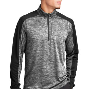 Sport-Tek® PosiCharge® Electric Heather Colorblock 1/4-Zip Pullover